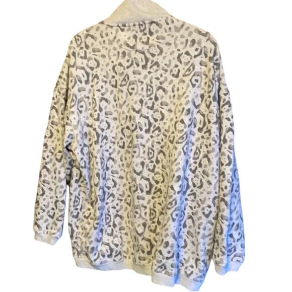 Aerie Leopard Print Quarter Zip Pullover Size XS - Picture 4 of 6